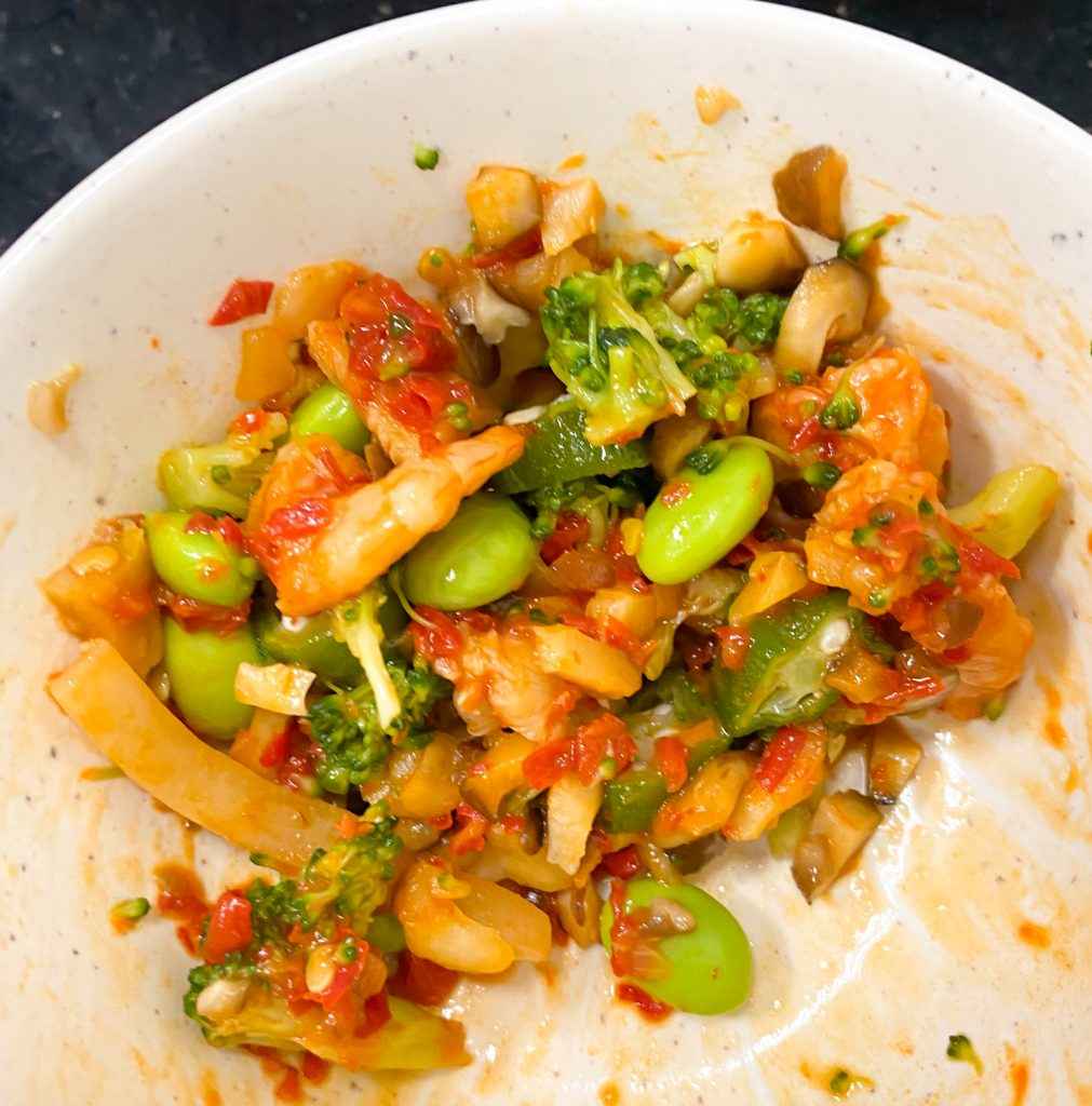 Mix Vegetables and Pepes Sauce