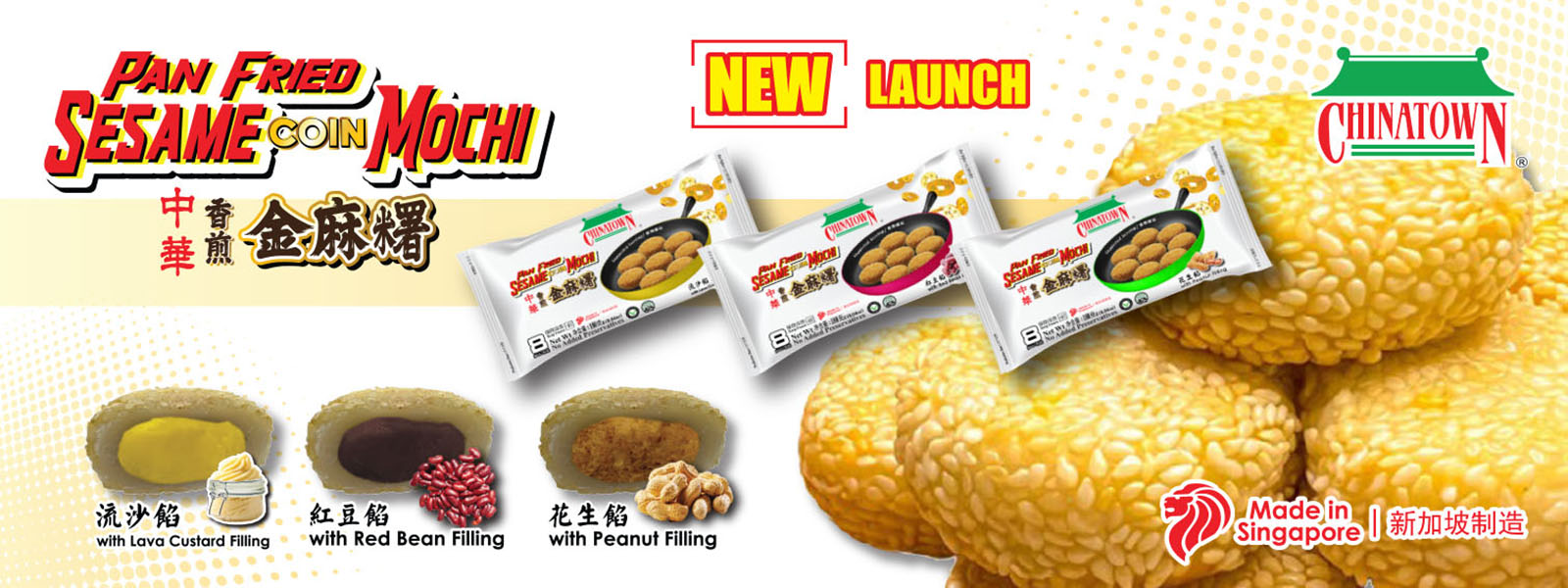 Pan Fried Sesame Coin Mochi